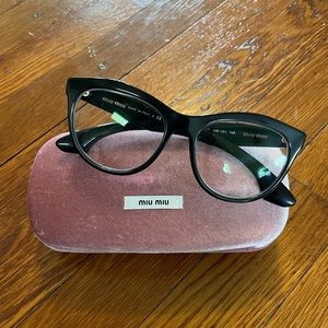 Miu Miu Optical Crystal Glasses with Plano Lens